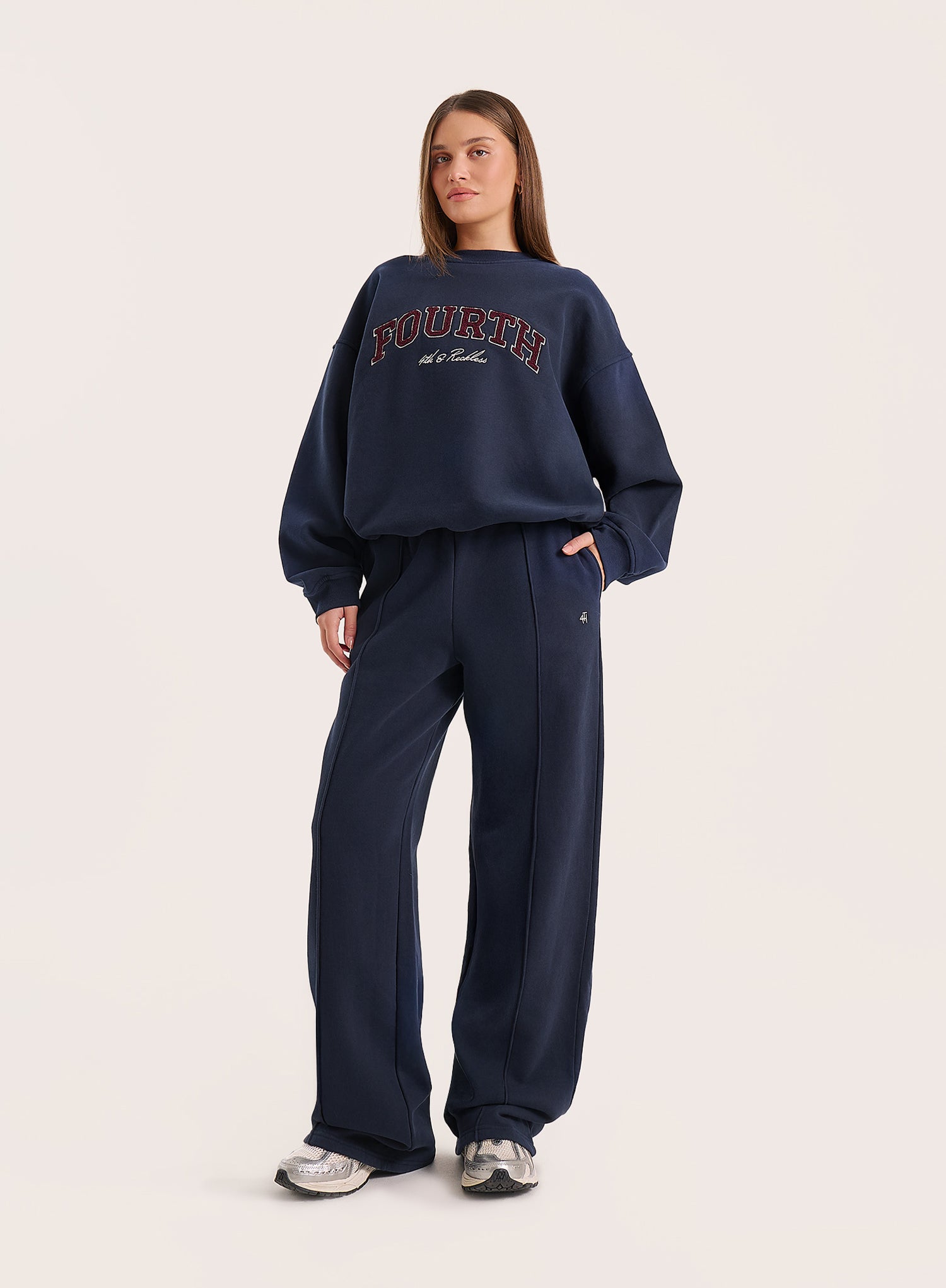 Navy Fourth Embroidered Branded Sweatshirt